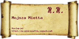 Mojsza Mietta névjegykártya